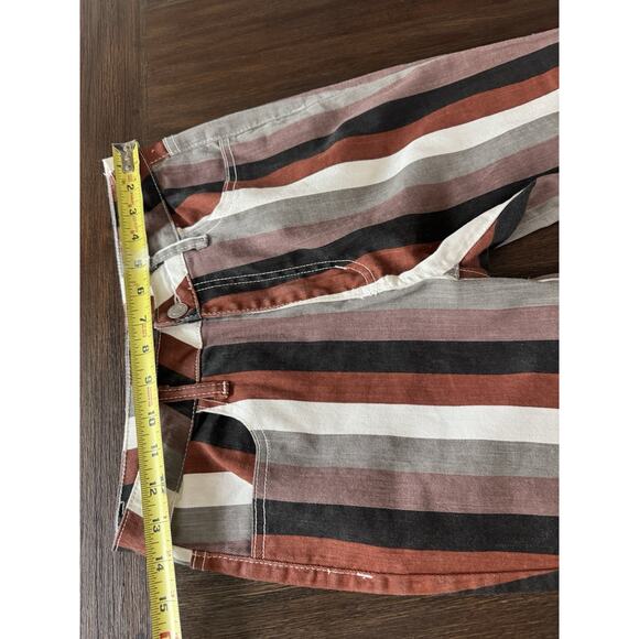Saints & Hearts Pants Jeans Bell Bottoms Flare Striped Fall Colors XS - Picture 4 of 10